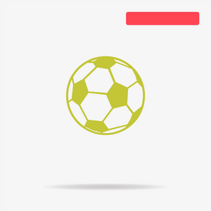 足球足球足球图标。 矢量概念图设计。