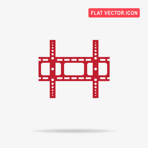 电视墙支架图标。 矢量概念图设计。