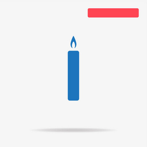 蜡烛图标。 矢量概念图设计。