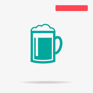 啤酒图标。 矢量概念图设计。