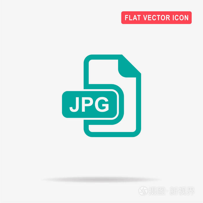 jpg图标。 矢量概念图设计。