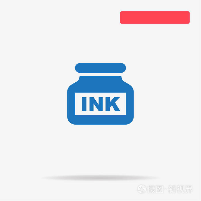 墨水图标矢量概念图设计