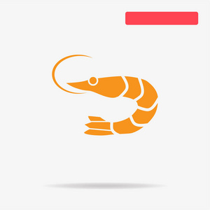 虾图标. 矢量概念图设计.照片