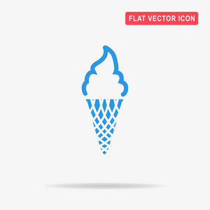 冰淇淋图标。 矢量概念图设计。