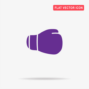 拳击手套图标。矢量概念图设计。