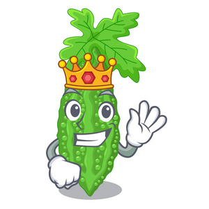 苦瓜大王苦瓜卡通矢量插图照片