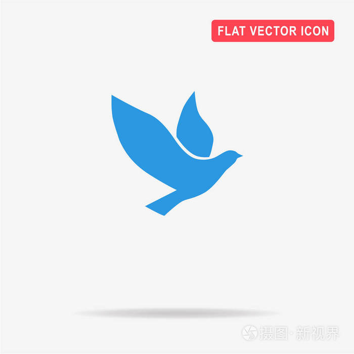 鸽子图标. 矢量概念图设计.