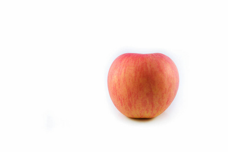 白色背景红色鲜果红苹果分离物