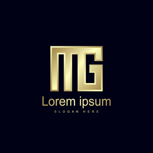初始字母mg标志模板矢量设计照片