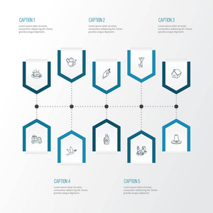 庆祝图标线条风格设置玉米, 茶壶, 感恩节帽子和其他玉米元素。被隔绝的向量例证庆祝图标