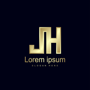 初始字母jh标志模板矢量设计照片
