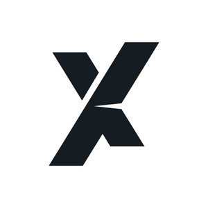 困了橙色的蝴蝶初始x字母像蝴蝶. 折纸徽章.