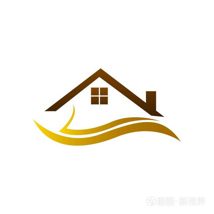 房地产标志,家庭标志,房子标志,简单的设计矢量图标.