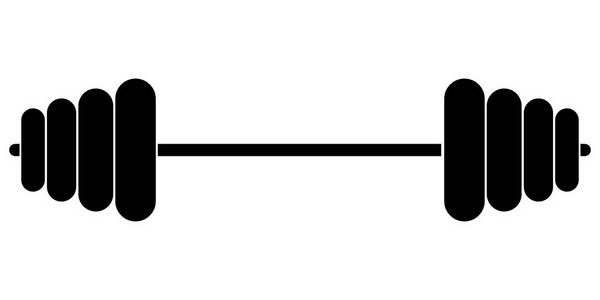 运动器材健身杠铃, 矢量肌肉提升图标, 运动哑铃隔离, 矢量举重符号