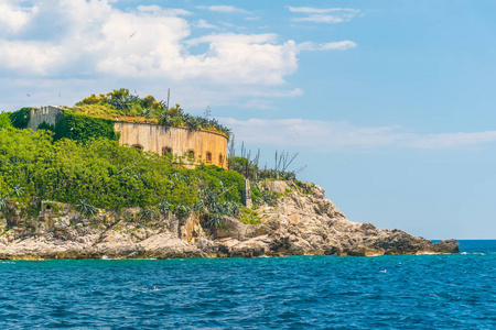 黑山马穆拉岛的古堡
