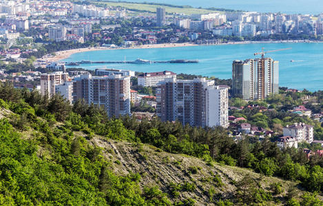 seye view. Beautiful summer cityscape from the top of the shoot