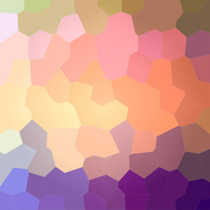 插图紫色橙色和绿色大六角方形背景数字生成。