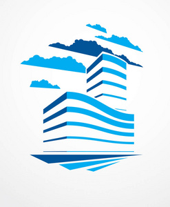 建筑商业楼办公楼,现代建筑矢量图,房地产地产商业中心设计,大城市