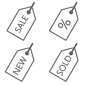 价格标签图标.矢量图,平面设计照片