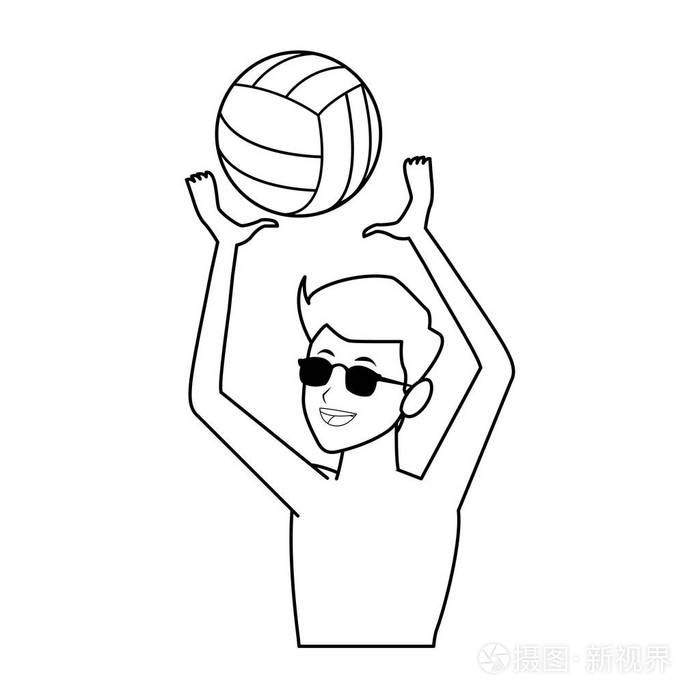 手球人插画-正版商用图片16cex9-摄图新视界