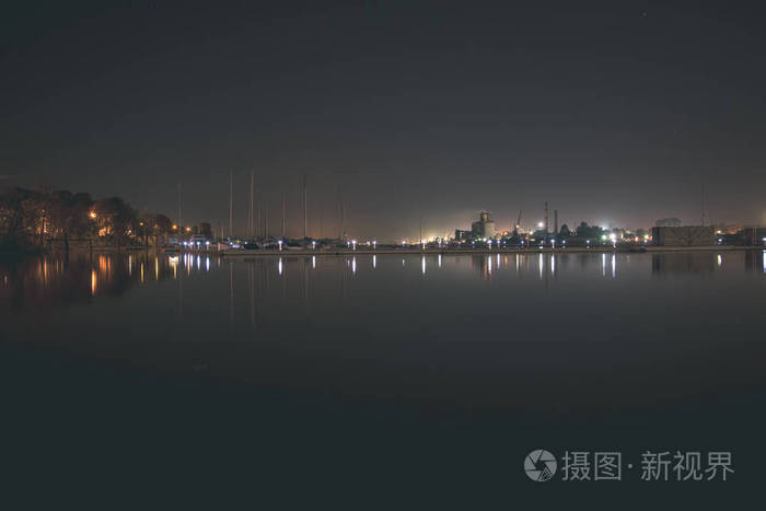 拉脱维亚里加市夜景