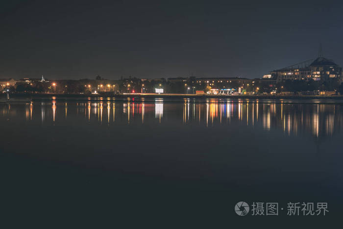 拉脱维亚里加市夜景