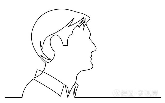 中年男子白色背景肖像上孤立的连续插画-正版商用图片16clv4-摄图新