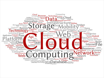 概念概念网络云计算技术抽象词云隔离在背景上。 通信业务存储服务网络虚拟在线移动托管文本的整理