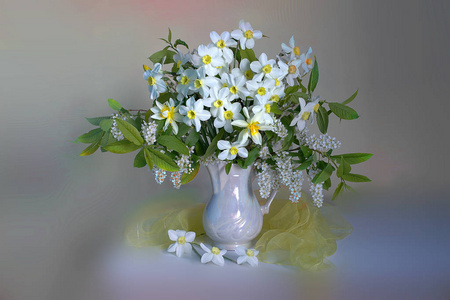 水仙花的花瓶图片 水仙花的花瓶素材 水仙花的花瓶插画 摄图新视界