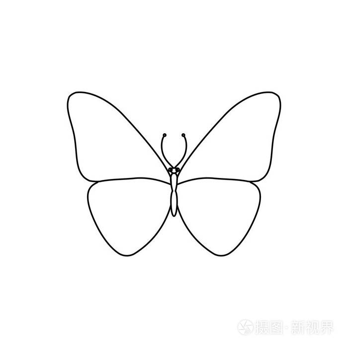线条式蝴蝶.简单.模板插画-正版商用图片16cuiw-摄图新视界