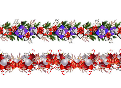组 n 无缝圣诞边框