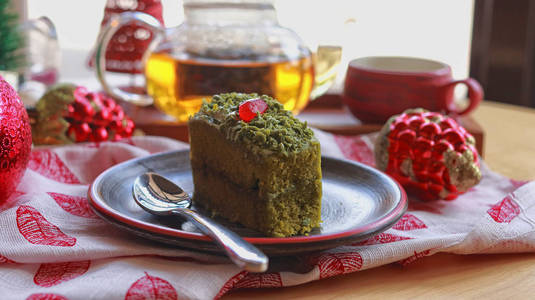 圣诞绿茶蛋糕