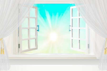 窗户的阳光图片