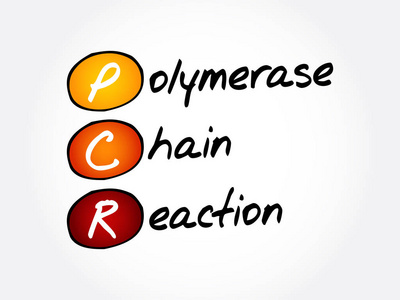 PCR聚合酶链反应，缩写健康概念背景