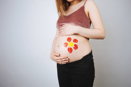 孕妇腹部照片