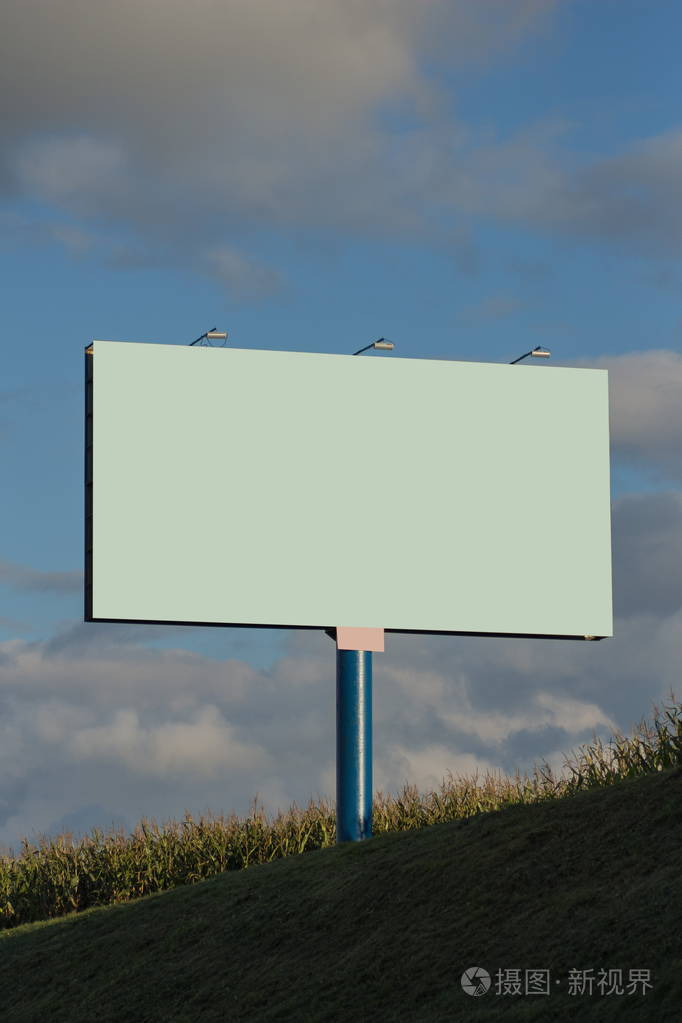 城市街道及沿路广告牌设计背景