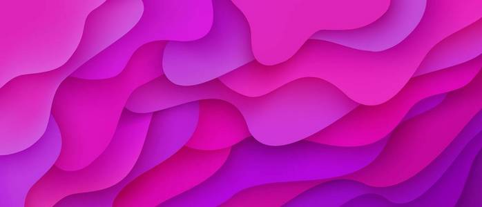 矢量抽象背景波运动流紫色