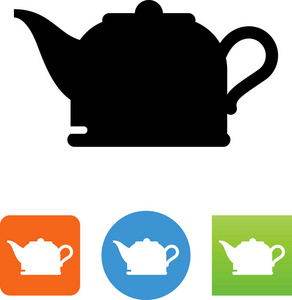 茶壶厨房矢量图标