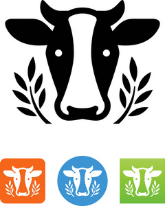 奶牛矢量图标照片