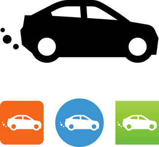 汽车排气矢量图标照片