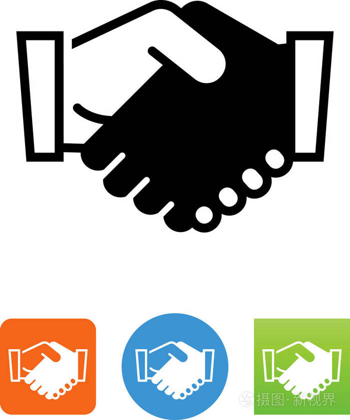 握手伙伴关系向量图标