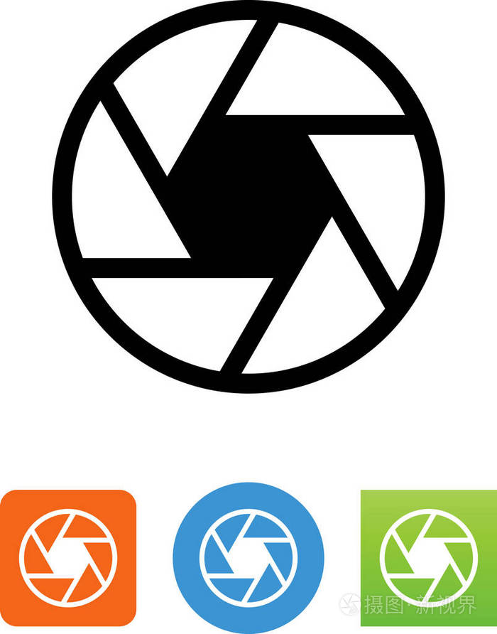 相机快门矢量图标