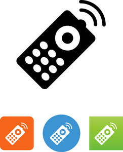 带有信号矢量图标的遥控器照片