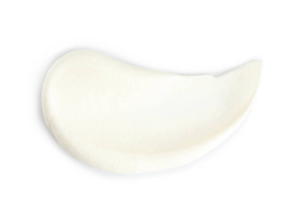 白色背景顶部的美味酸奶油。 乳制品
