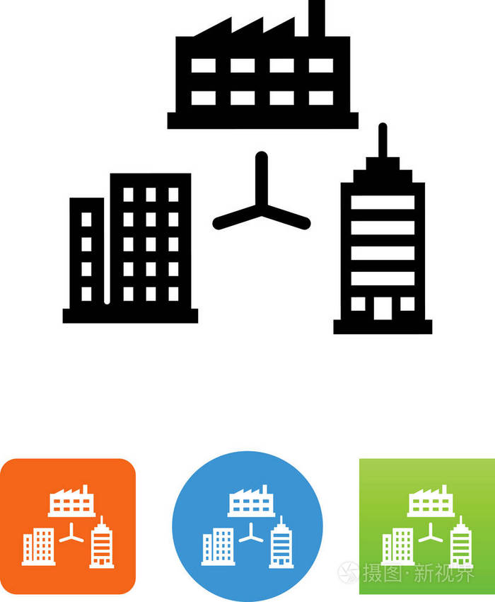 企业内网网络矢量图标
