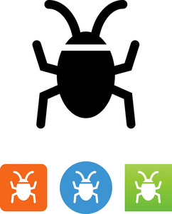 甲虫符号矢量图标