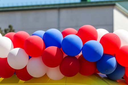 s festival. Bright balloons on a merry happy holiday.