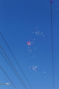 s festival. Bright balloons on a merry happy holiday.