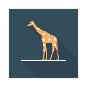 长颈鹿动物马戏团矢量插图