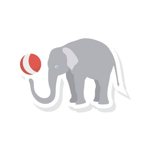 大象动物马戏团插图图片